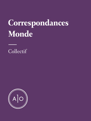 cover image of Correspondances: Monde